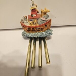 Vtg Mini Beautiful Noah's Ark Wind Chime